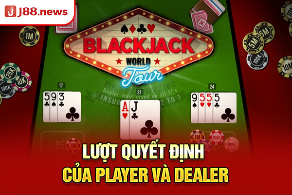 Lượt quyết định của player và Dealer Lượt quyết định của player và Dealer